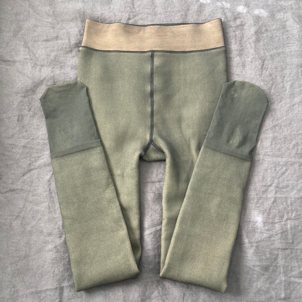 Fleece Lined Tights- faux translucent